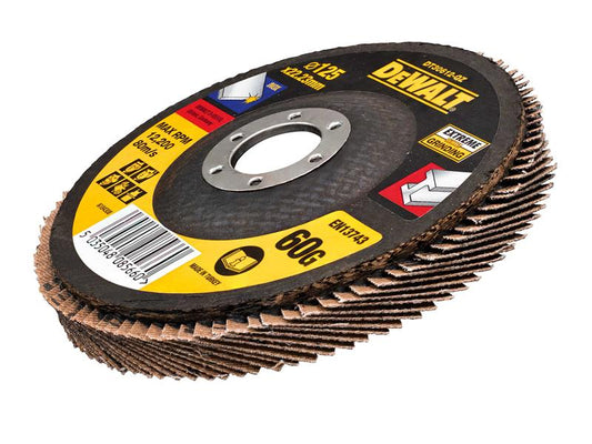 DEWALT Extreme Metal Flap Disc 125 x 22.2mm x 80G DEWDT30622QZ