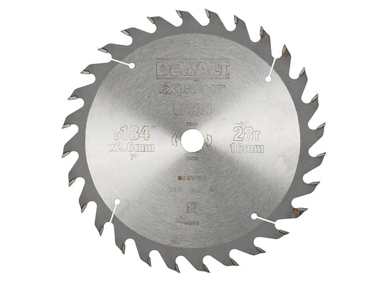 DEWALT Series 40 Circular Saw Blade 184 x 16mm x 28T ATB DEWDT4031QZ