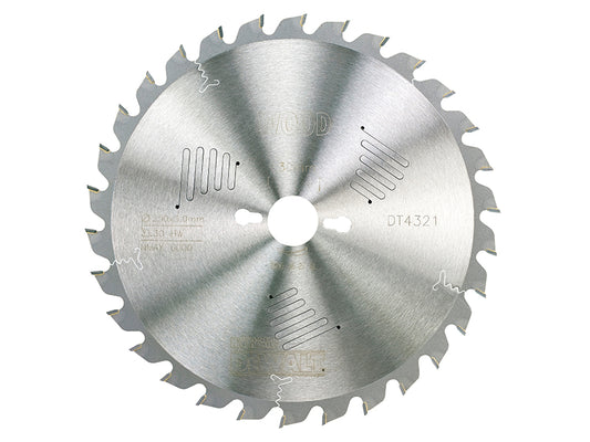 DEWALT Series 60 Circular Saw Blade 250 x 30mm x 30T DEWDT4321QZ