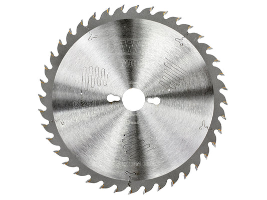 DEWALT Series 60 Circular Saw Blade 250 x 30mm x 40T DEWDT4322QZ