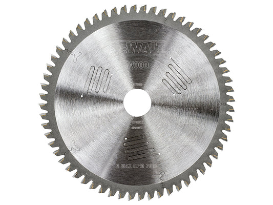 DEWALT Series 60 Wood Circular Saw Blade 216 x 30mm x 60T ATB/Neg DEWDT4350QZ
