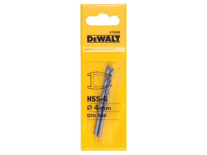 DEWALT HSS-G Jobber Drill Bit 4.0mm OL:75mm WL:43mm DEWDT5209QZ