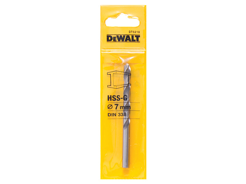 DEWALT HSS-G Jobber Drill Bit 7.0mm OL:109mm WL:69mm DEWDT5218QZ