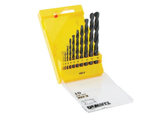 DEWALT DT5911 HSS-R Jobber Drill Bit Set, 10 Piece DEWDT5911QZ