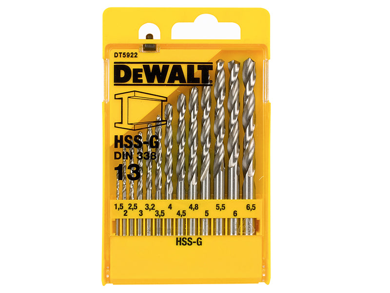 DEWALT HSS-G Jobber Drill Bit Set, 13 Piece DEWDT5922QZ
