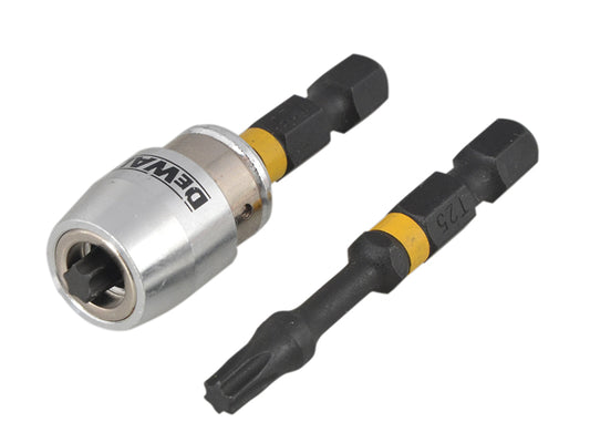 DEWALT Impact Torsion Bits TX25 x 50mm (x2) and Magnetic Screwlock Sleeve DEWDT70538T