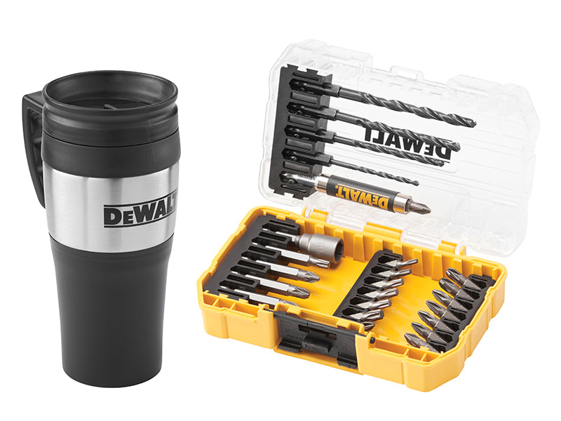 DEWALT DT70706 Drill Drive Set, 25 Piece + Mug Display of 4 DEWDT70706M