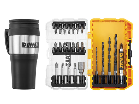 DEWALT DT70707 Drill Drive Set, 25 Piece + Mug DEWDT70707QZ