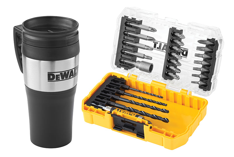 DEWALT DT70707 Drill Drive Set, 25 Piece + Mug DEWDT70707QZ