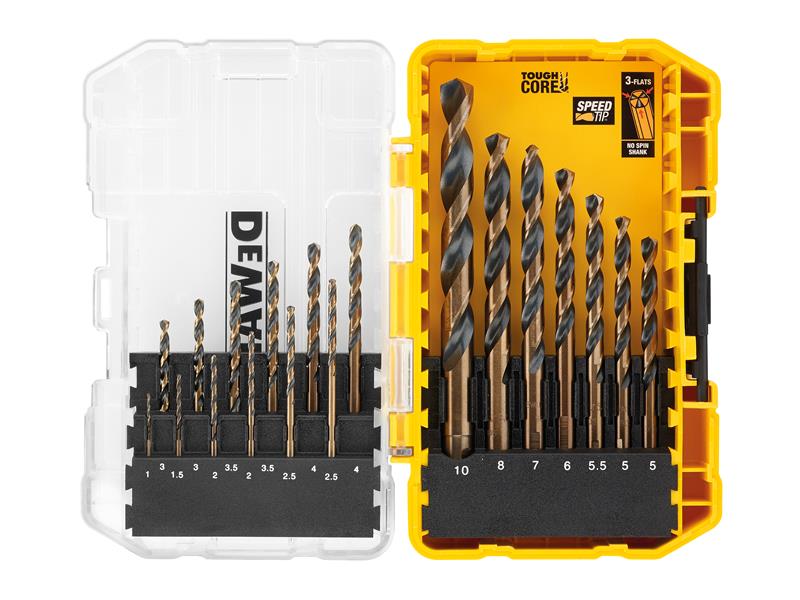 DEWALT DT70728 Black & Gold HSS Drill Set, 19 Piece DEWDT70728QZ