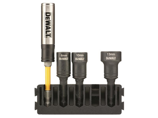 DEWALT 5pc Nutdriver 8mm 10mm 13mm Magnetic Torsion Bit Holder DEWDT70827QZ
