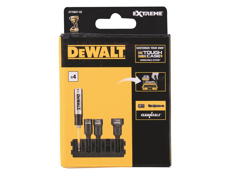DEWALT 5pc Nutdriver 8mm 10mm 13mm Magnetic Torsion Bit Holder DEWDT70827QZ