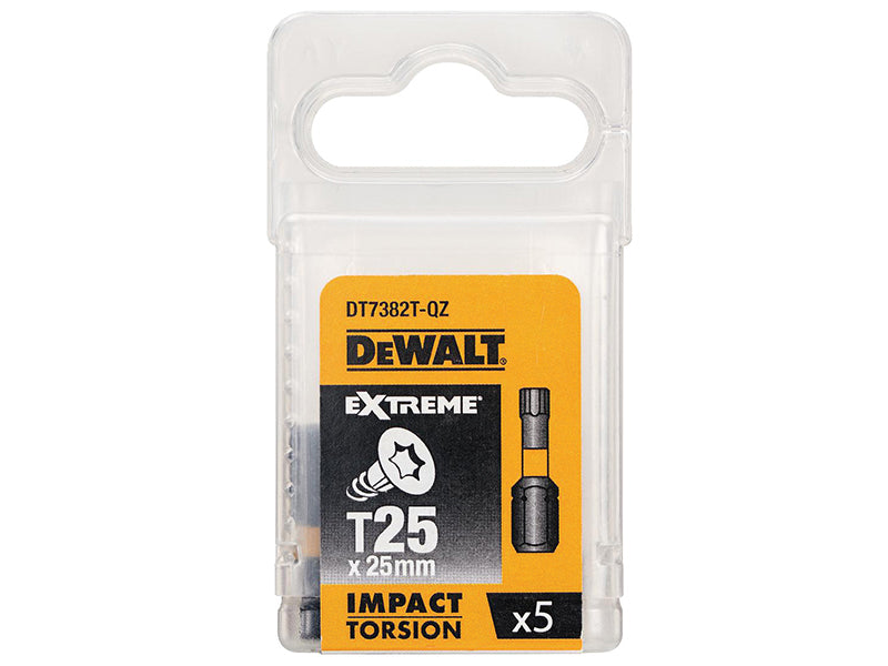 DEWALT Impact Torsion Bits TX25 x 25mm (Pack 5) DEWDT7382TQZ