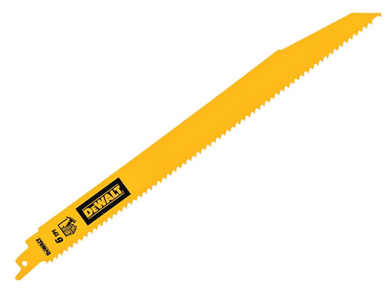 DEWALT DEWDT90382QZ Bi-Metal Wood Demolition Reciprocating Blade 304mm x 6 TPI (Pack 5)