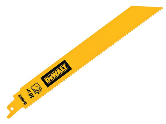 DEWALT DEWDT90386QZ Bi-Metal 1in High Metal Reciprocating Blade 228mm x 10 TPI (Pack 5)