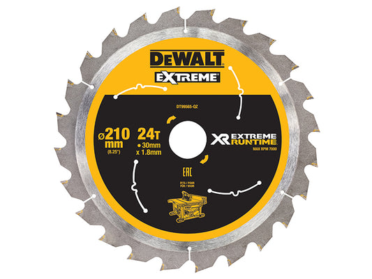 DEWALT XR FlexVolt Table Saw Blade 210 x 30mm x 24T DEWDT99565QZ