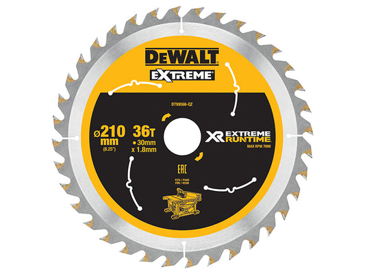 DEWALT XR FlexVolt Table Saw Blade 210 x 30mm x 36T DEWDT99566QZ