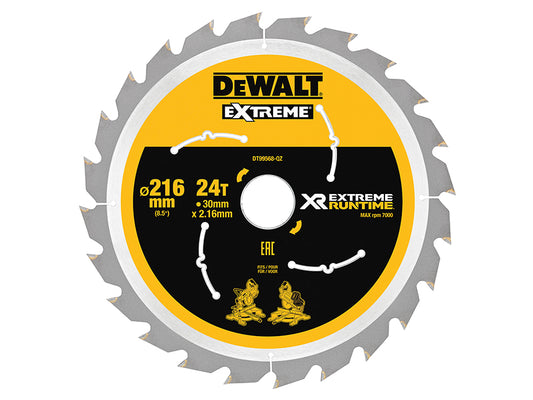 DEWALT XR FlexVolt Circular Saw Blade 216 x 30mm x 24T DEWDT99568QZ