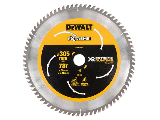 DEWALT XR FlexVolt Mitre Saw Blade 305 x 30mm x 78T DEWDT99576QZ
