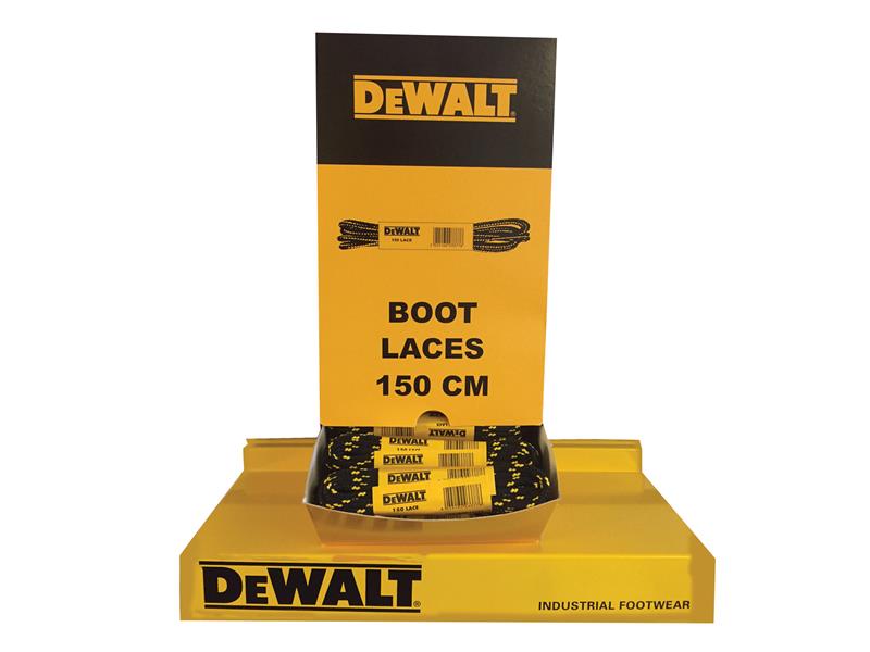 DEWALT Polyester/Cotton Boot Laces 150cm In Dispenser (60 Pairs) DEWLACES