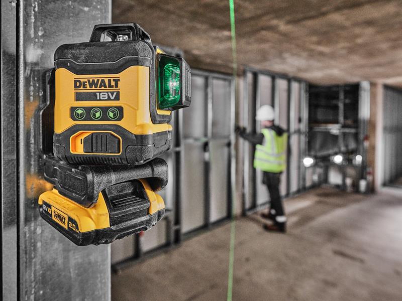 DEWALT DCLE34031D1 3 x 360° Multi Line Laser 18V 1 x 2.0Ah Li-ion DEWLE34031D1