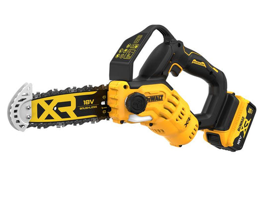 DEWALT XR Pruning Chain Saw 18V 1 x 5.0Ah Li-ion Bar Length 20cm DEWMPS520P1