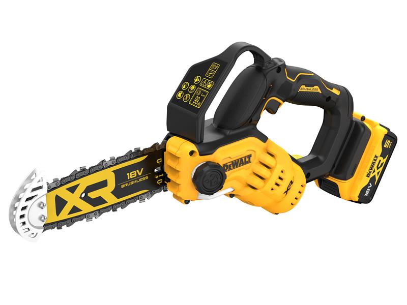 DEWALT XR Pruning Chain Saw 18V 1 x 5.0Ah Li-ion Bar Length 20cm DEWMPS520P1