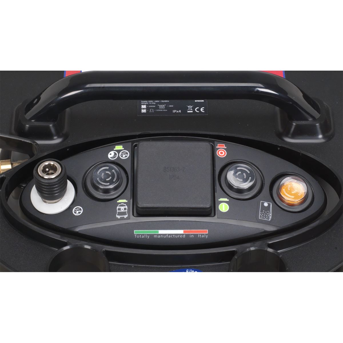 Sealey Vacuum Cleaner Industrial Dust-Free Wet/Dry 35L 1000W/230V Plastic Drum M-Class Self-Clean Filter DFS35M