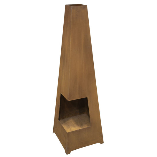 Sealey Dellonda Chiminea, Wood Burner, Heater for Outdoors W45cm x H150cm, Corten Steel DG106