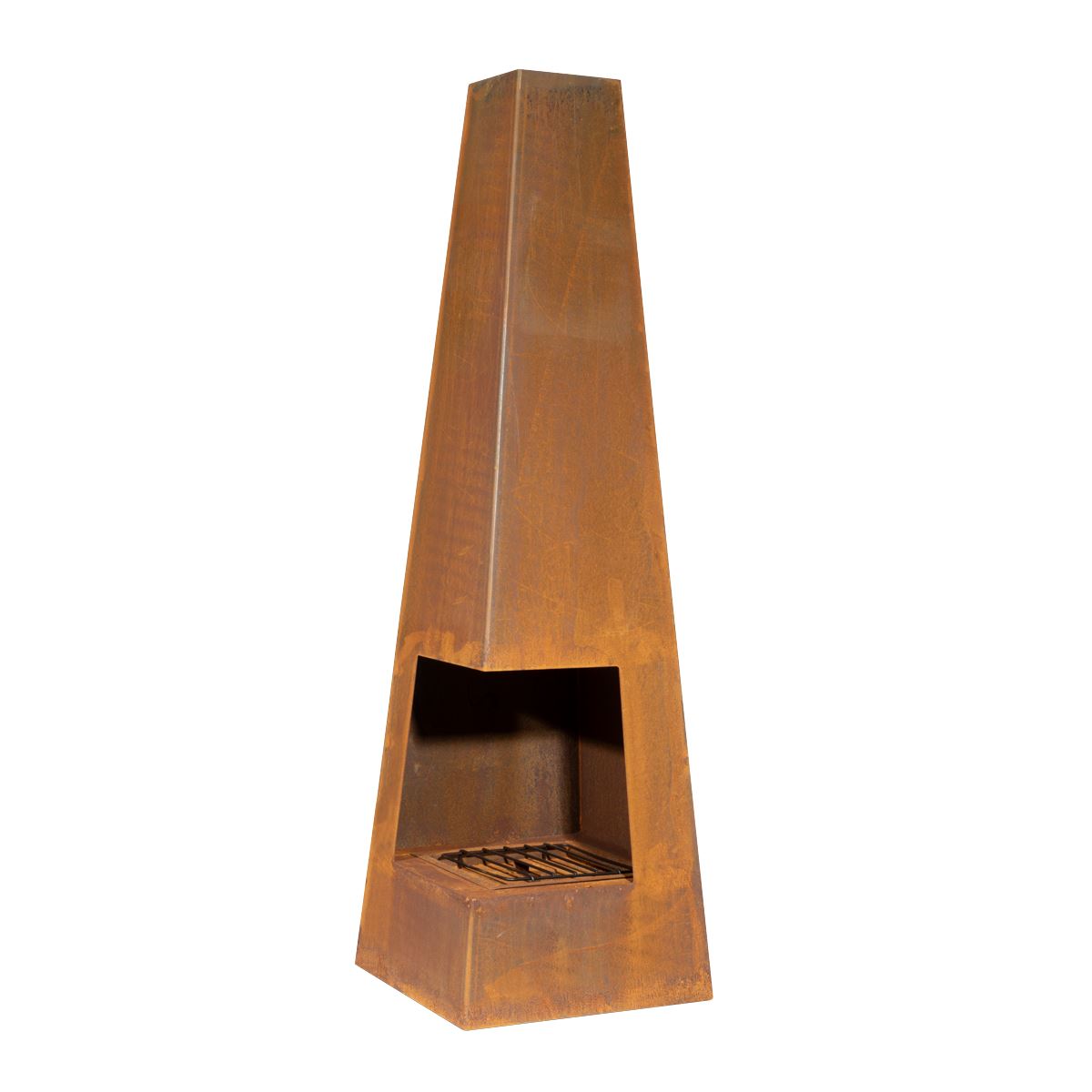 Sealey Dellonda Chiminea, Wood Burner, Heater for Outdoors W45cm x H150cm, Corten Steel DG106