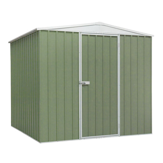 Sealey Garden Outdoor Storage Shed, 7.5FT x 7.5FT Apex Style Roof Green DG115