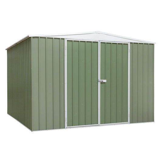 Sealey Galvanised Storage Shed 10FT x 10FT Apex Style Roof Green DG116