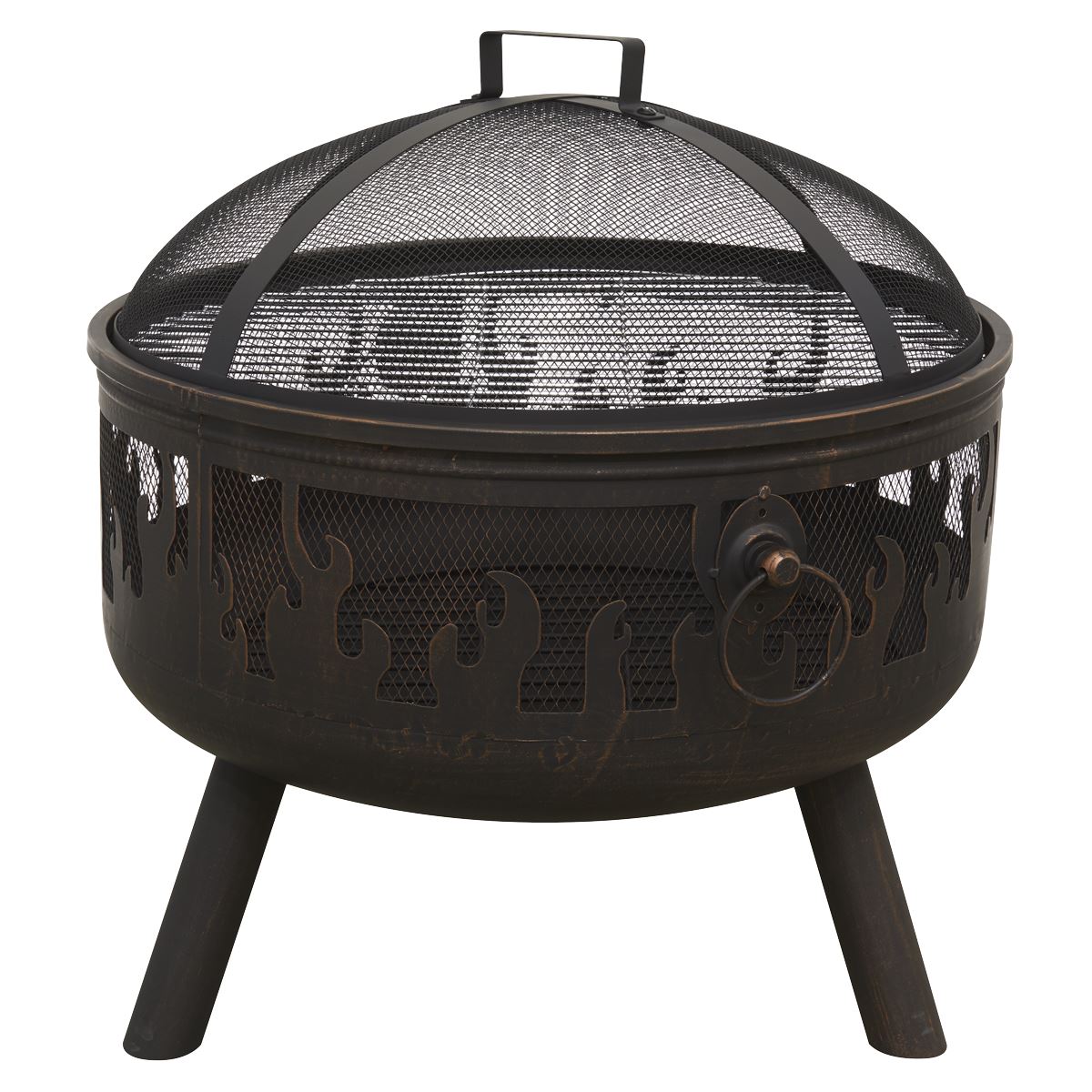 Sealey Dellonda Deluxe Firepit Fireplace Outdoor Patio Heater, Cooking Grill & Poker DG117
