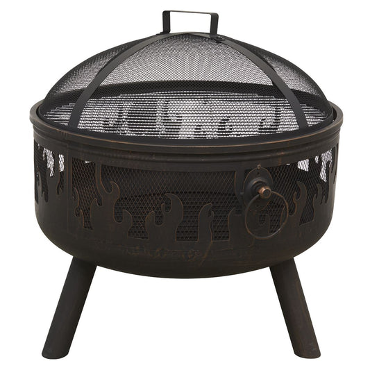 Sealey Dellonda Deluxe Firepit Fireplace Outdoor Patio Heater, Cooking Grill & Poker DG117