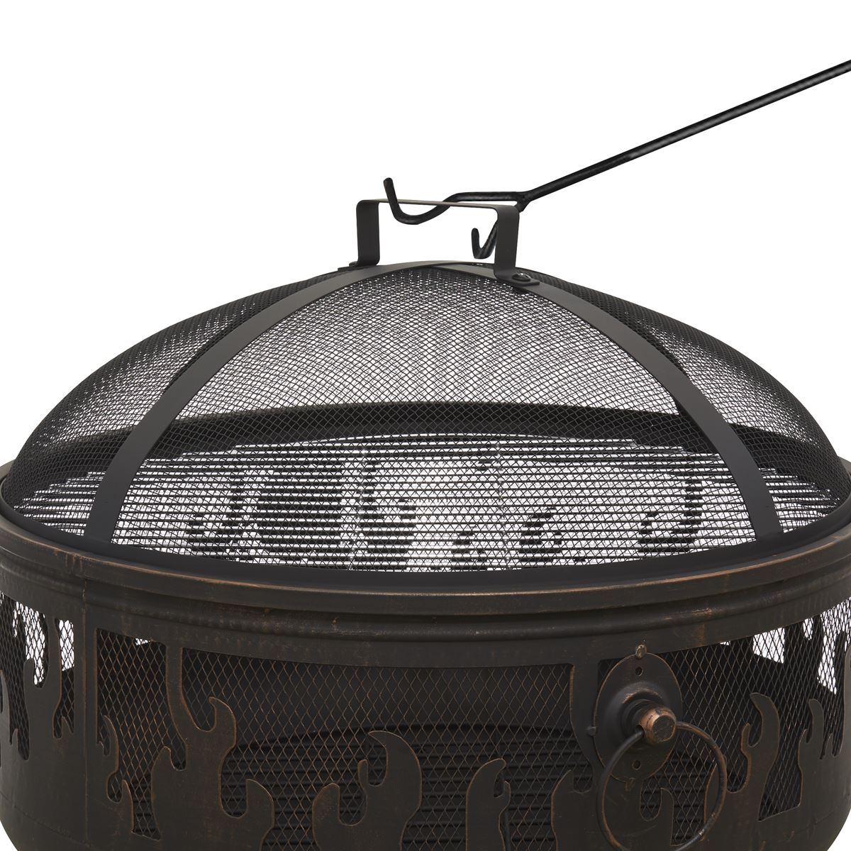 Sealey Dellonda Deluxe Firepit Fireplace Outdoor Patio Heater, Cooking Grill & Poker DG117