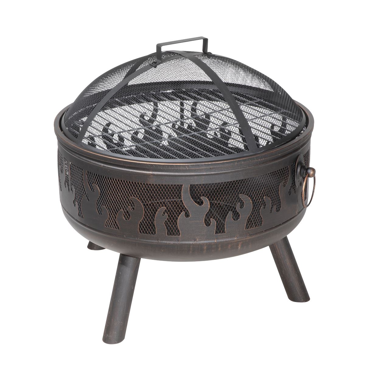 Sealey Dellonda Deluxe Firepit Fireplace Outdoor Patio Heater, Cooking Grill & Poker DG117