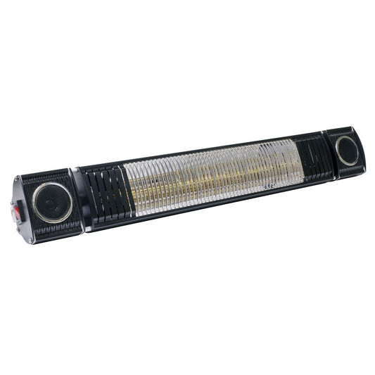 Dellonda Infrared Outdoor 2000W Patio Heater with Speakers Black DG125 DG125