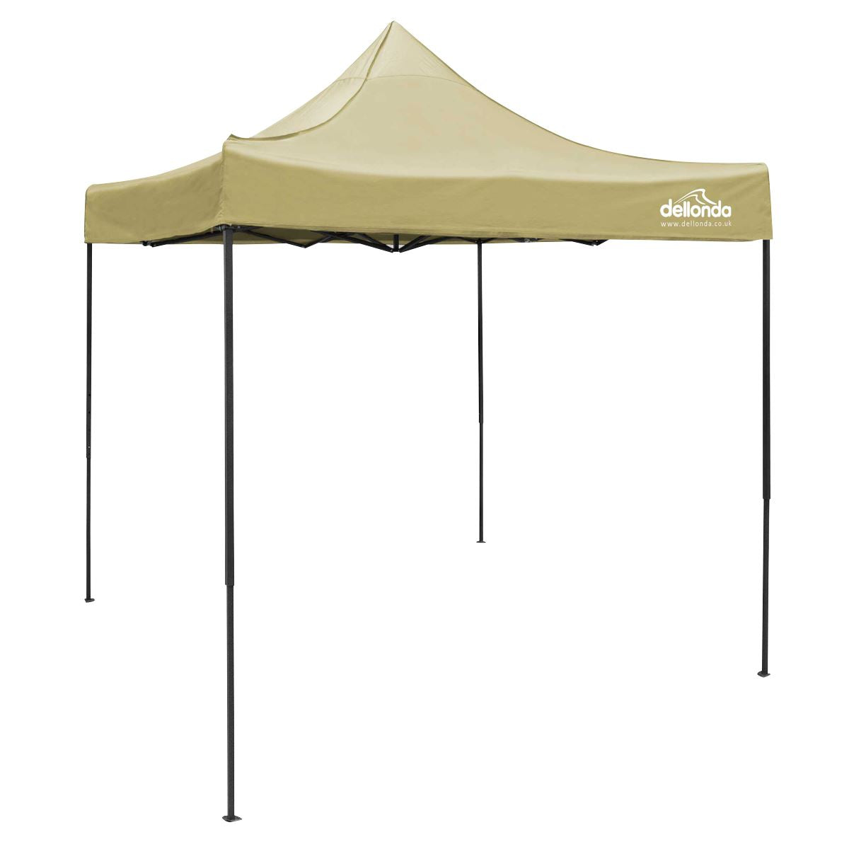 Dellonda Premium 2x2m Pop Up Gazebo Heavy Duty PVC Water Resistant Beige DG126