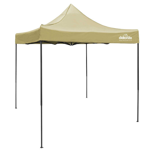 Dellonda Premium 2x2m Pop Up Gazebo Heavy Duty PVC Water Resistant Beige DG126