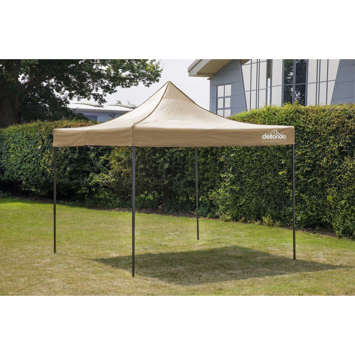 Dellonda Premium 2x2m Pop Up Gazebo Heavy Duty PVC Water Resistant Beige DG126