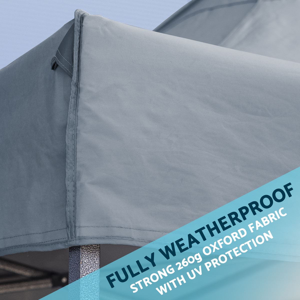 Dellonda 3 x 4.5m Pop-Up Gazebo Heavy Duty Water Resistant Grey Canopy DG137