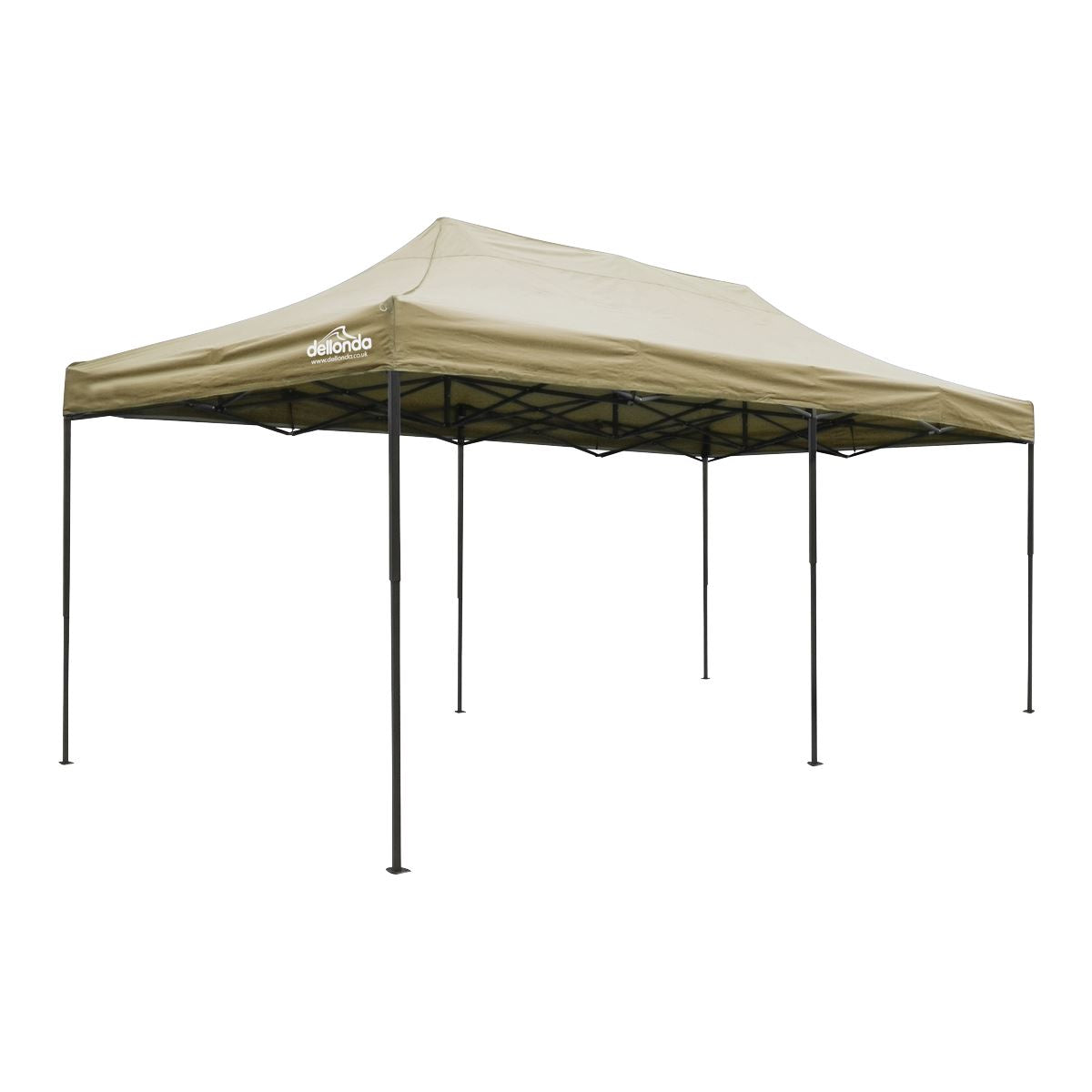 Dellonda Premium 3x6m Pop Up Gazebo Heavy Duty PVC Water Resistant Beige DG138