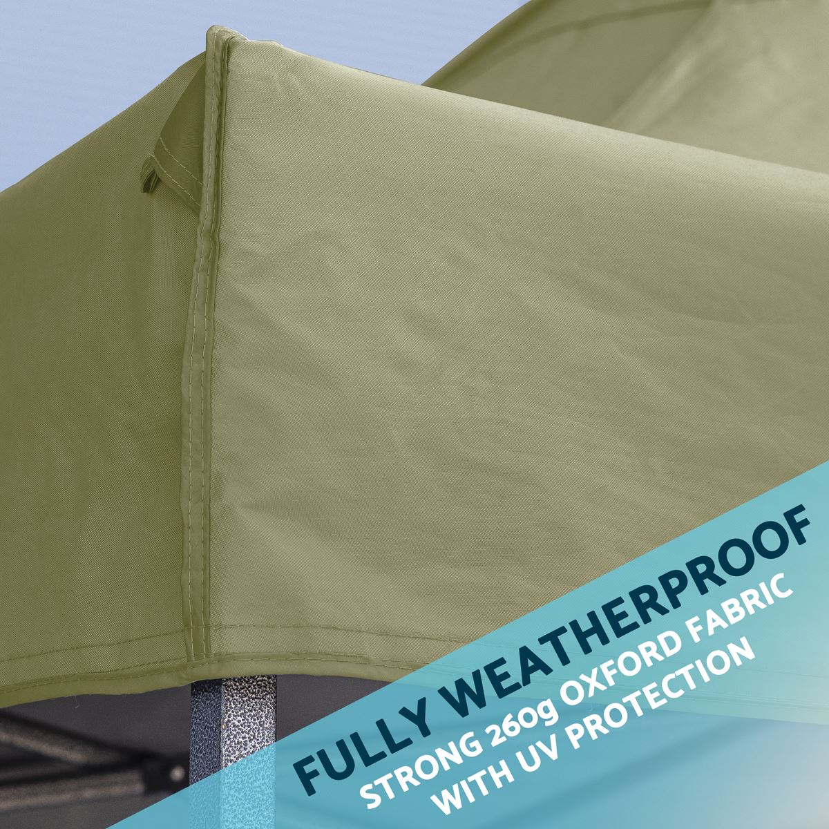 Dellonda Premium 3x6m Pop Up Gazebo Heavy Duty PVC Water Resistant Beige DG138