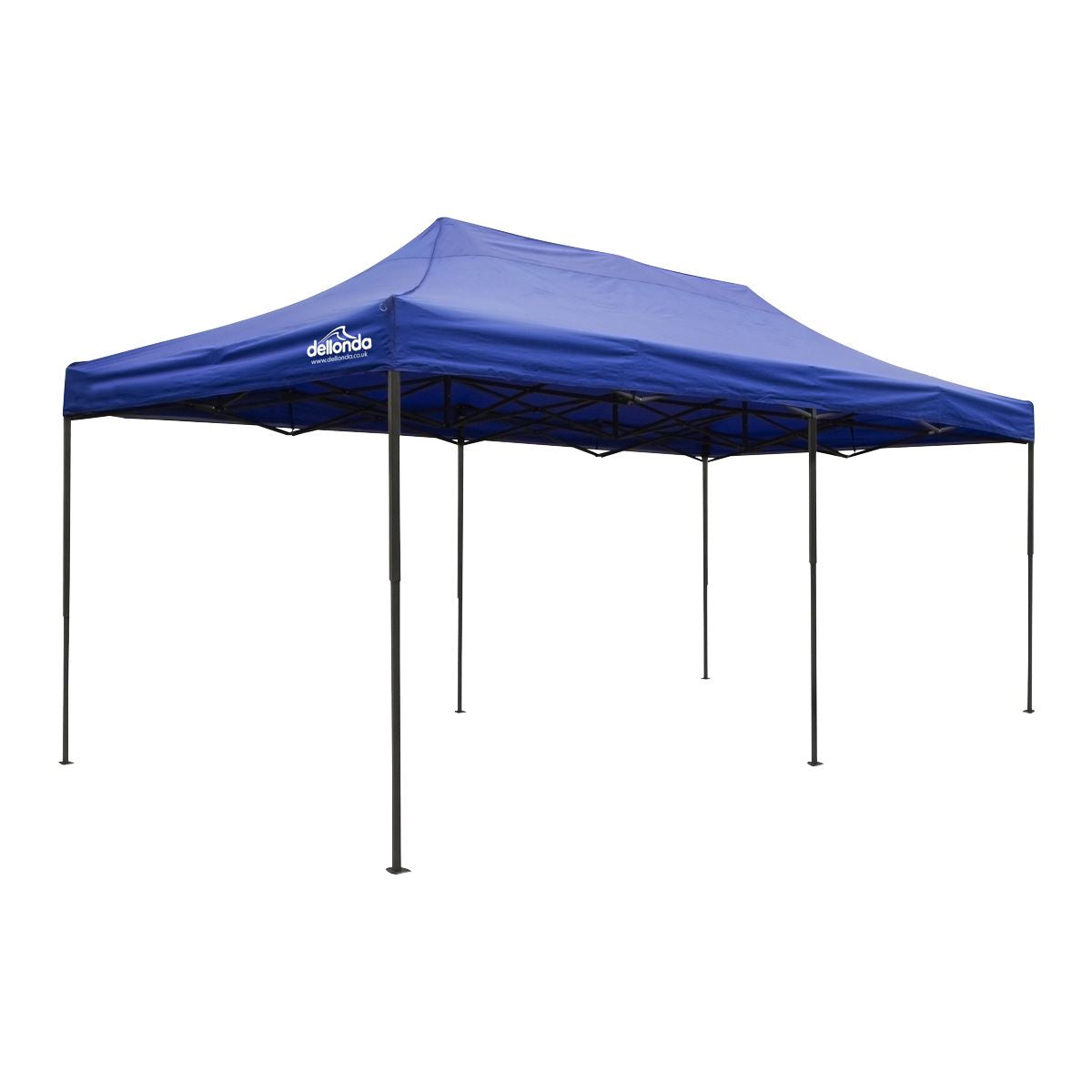 Dellonda Premium 3x6m Pop Up Gazebo Heavy Duty PVC Water Resistant Blue DG139