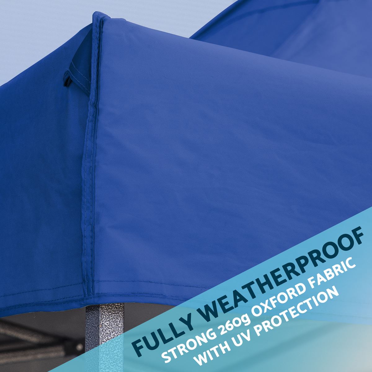Dellonda Premium 3x6m Pop Up Gazebo Heavy Duty PVC Water Resistant Blue DG139