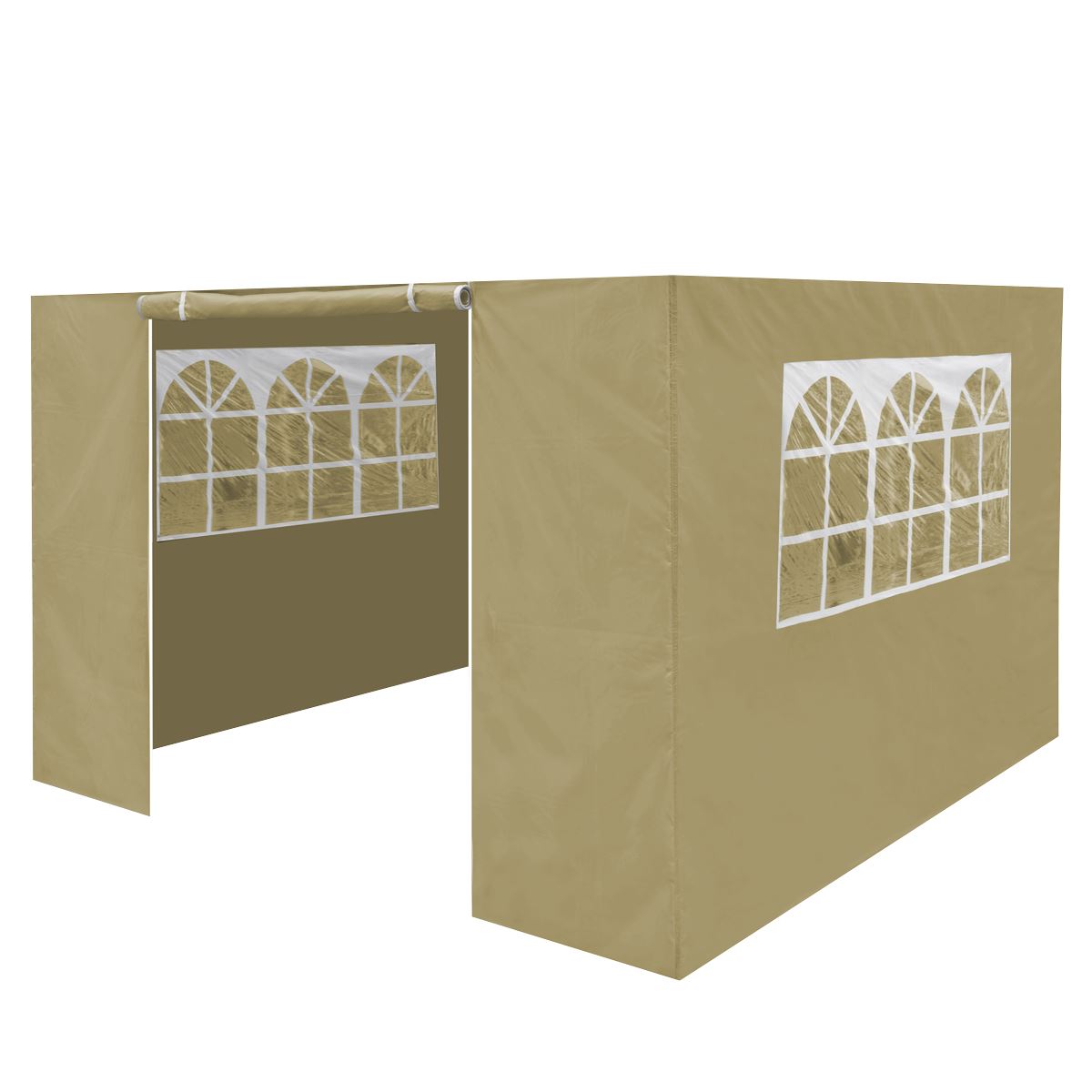 Dellonda Side Walls Doors Windows for Gazebo Marquee 2 x 2m Models Beige DG142