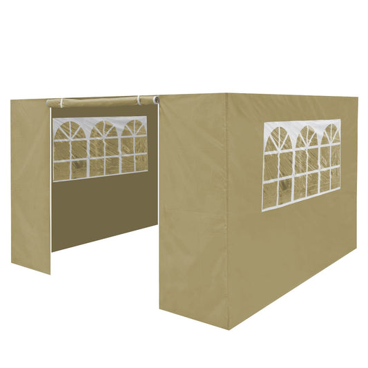 Dellonda Side Walls Doors Windows for Gazebo Marquee 2 x 2m Models Beige DG142
