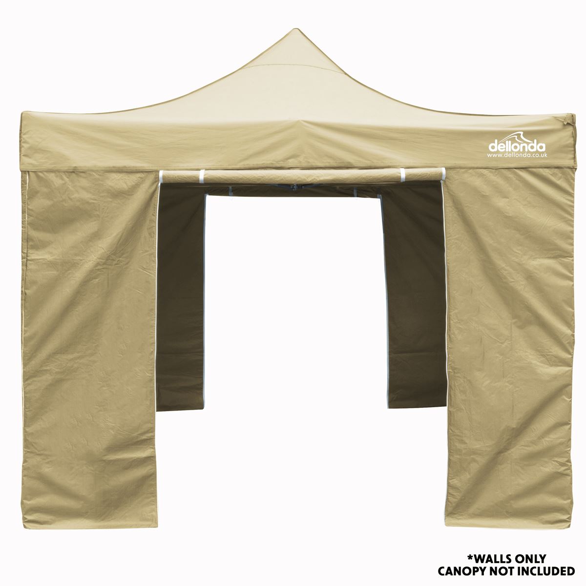 Dellonda Side Walls Doors Windows for Gazebo Marquee 2 x 2m Models Beige DG142