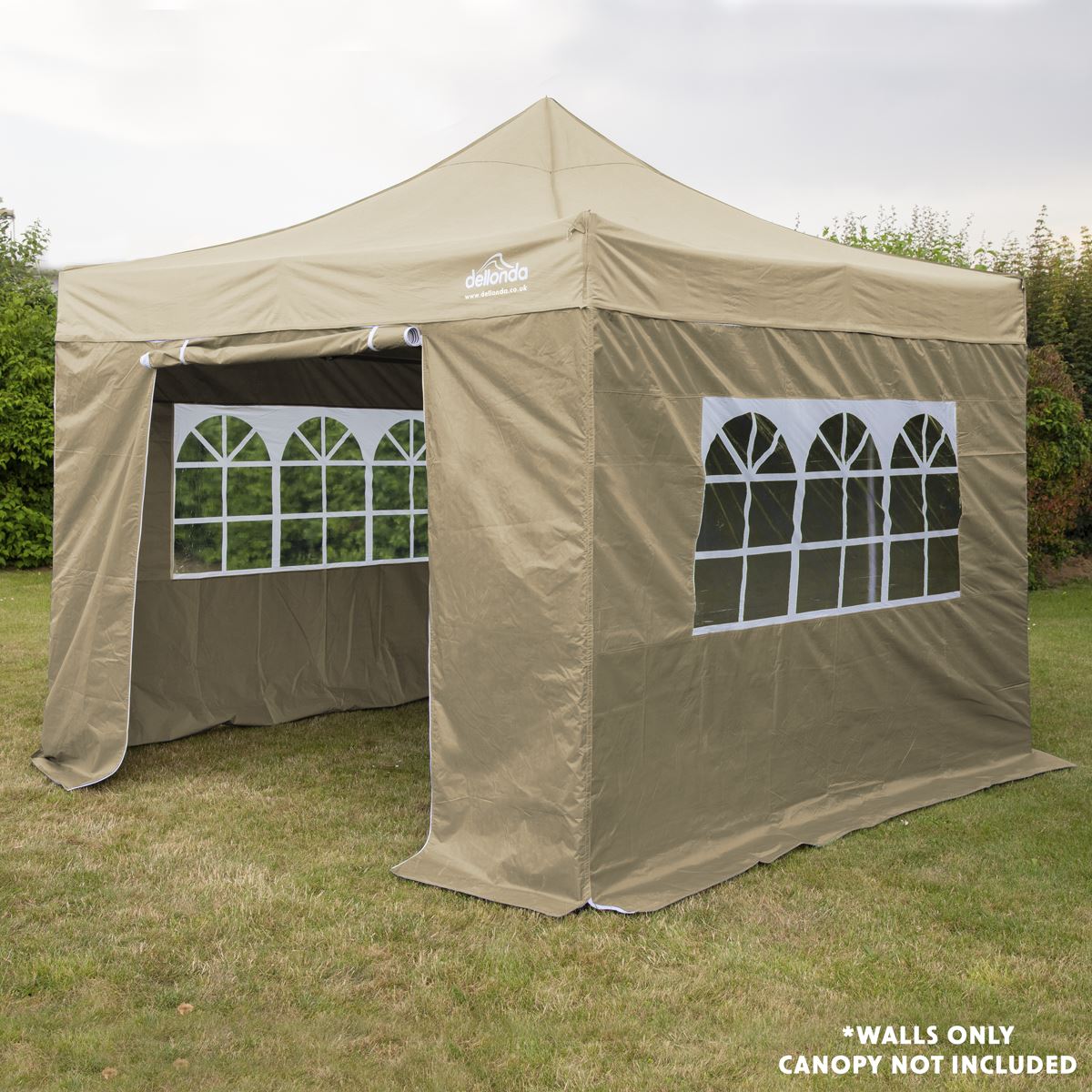 Dellonda Side Walls Doors Windows for Gazebo Marquee 2 x 2m Models Beige DG142