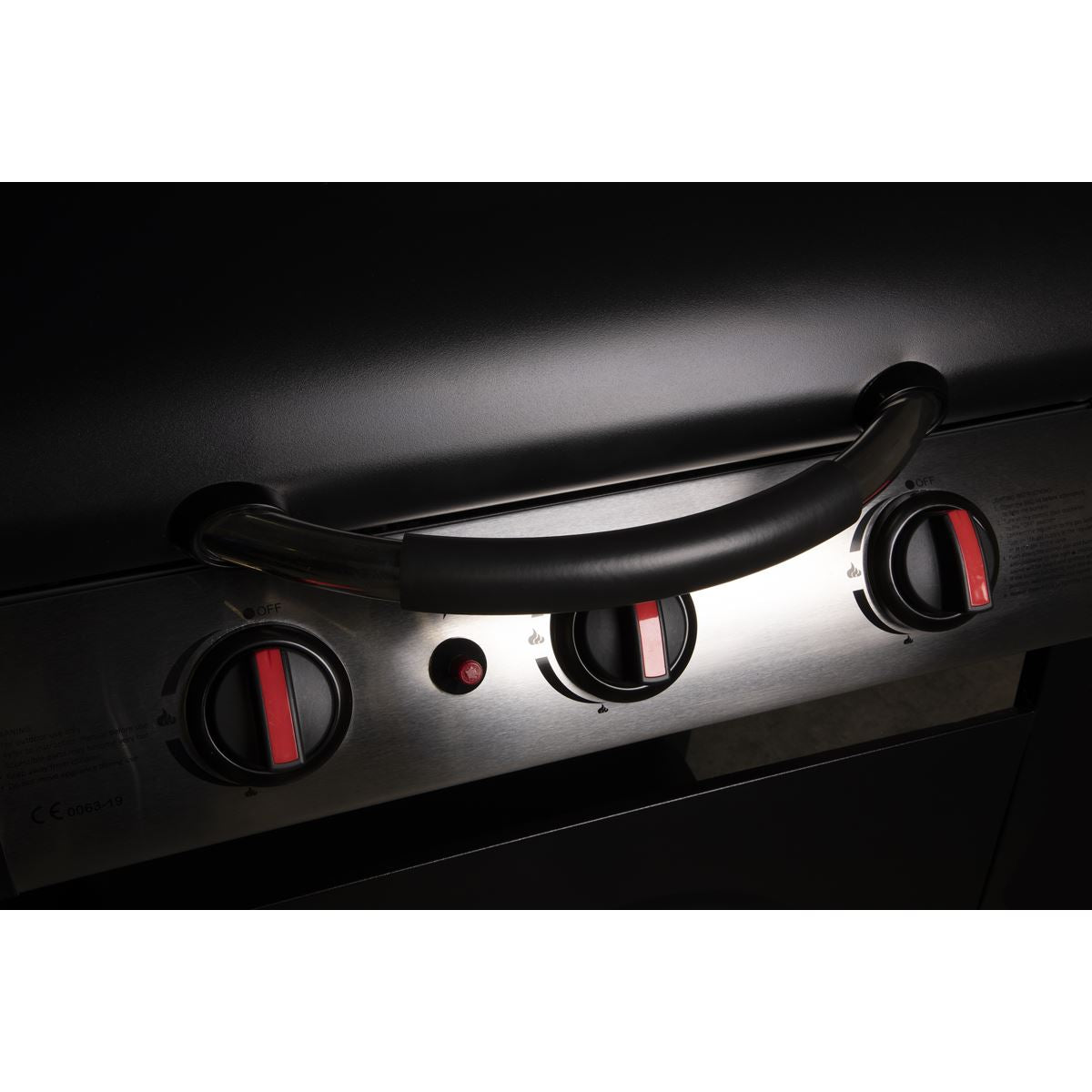 Sealey Dellonda 3 Burner Gas BBQ Grill Ignition Black Stainless Steel DG14